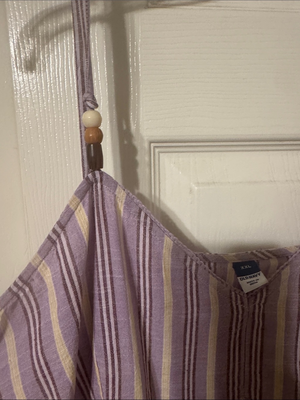Old Navy Lavender and White Striped Boho Maxi Dress - Picture 3 of 4